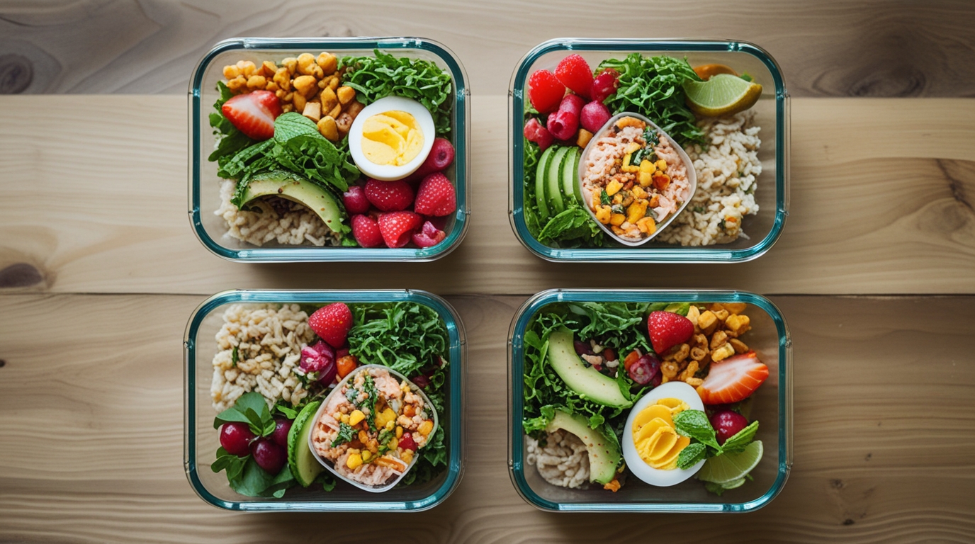 meal prep containers filled 