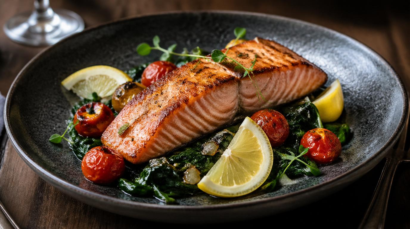 walnut and salmon salad